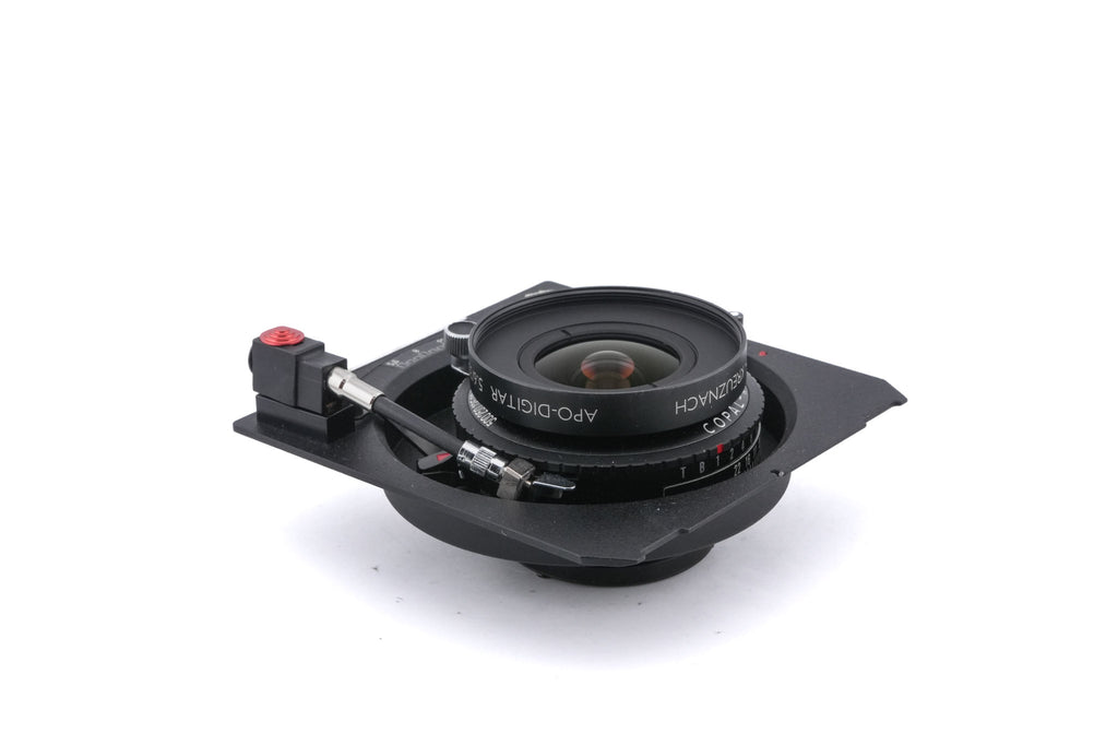 Schneider-Kreuznach 35mm f5.6 Apo-Digitar XL (Shutter) + 99 x 96 mm Technika Recessed Lens Board (Compur #00)
