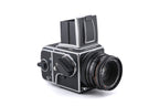 Hasselblad 503CW (Silver, 10243) + Waist Level Finder (New / Chrome, 42315) + A12N Film Magazine + Acute Matte D Standard Focusing Screen (42204) + 80mm f2.8 Planar T* CF (20029)