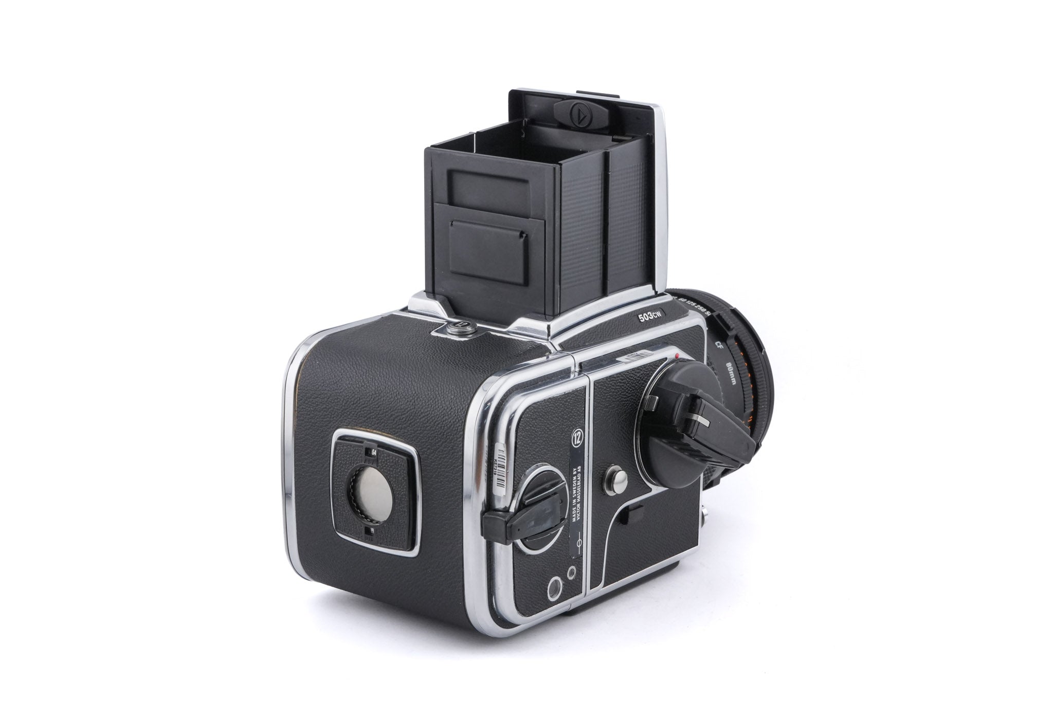 Hasselblad 503CW (Silver, 10243) + Waist Level Finder (New / Chrome, 42315) + A12N Film Magazine + Acute Matte D Standard Focusing Screen (42204) + 80mm f2.8 Planar T* CF (20029)