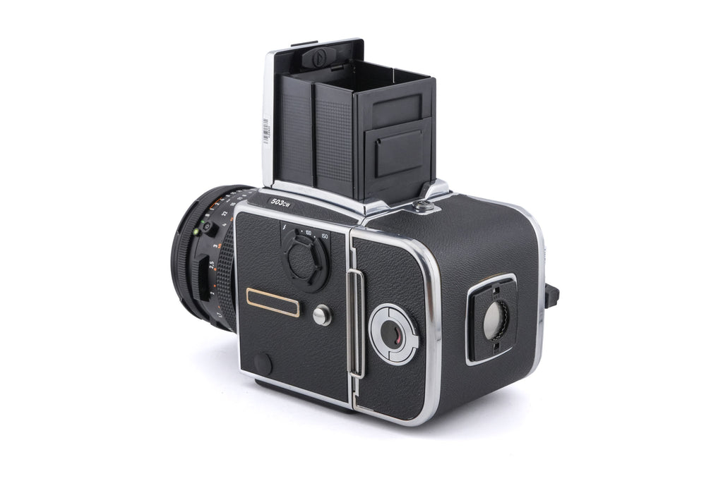 Hasselblad 503CW (Silver, 10243) + Waist Level Finder (New / Chrome, 42315) + A12N Film Magazine + Acute Matte D Standard Focusing Screen (42204) + 80mm f2.8 Planar T* CF (20029)