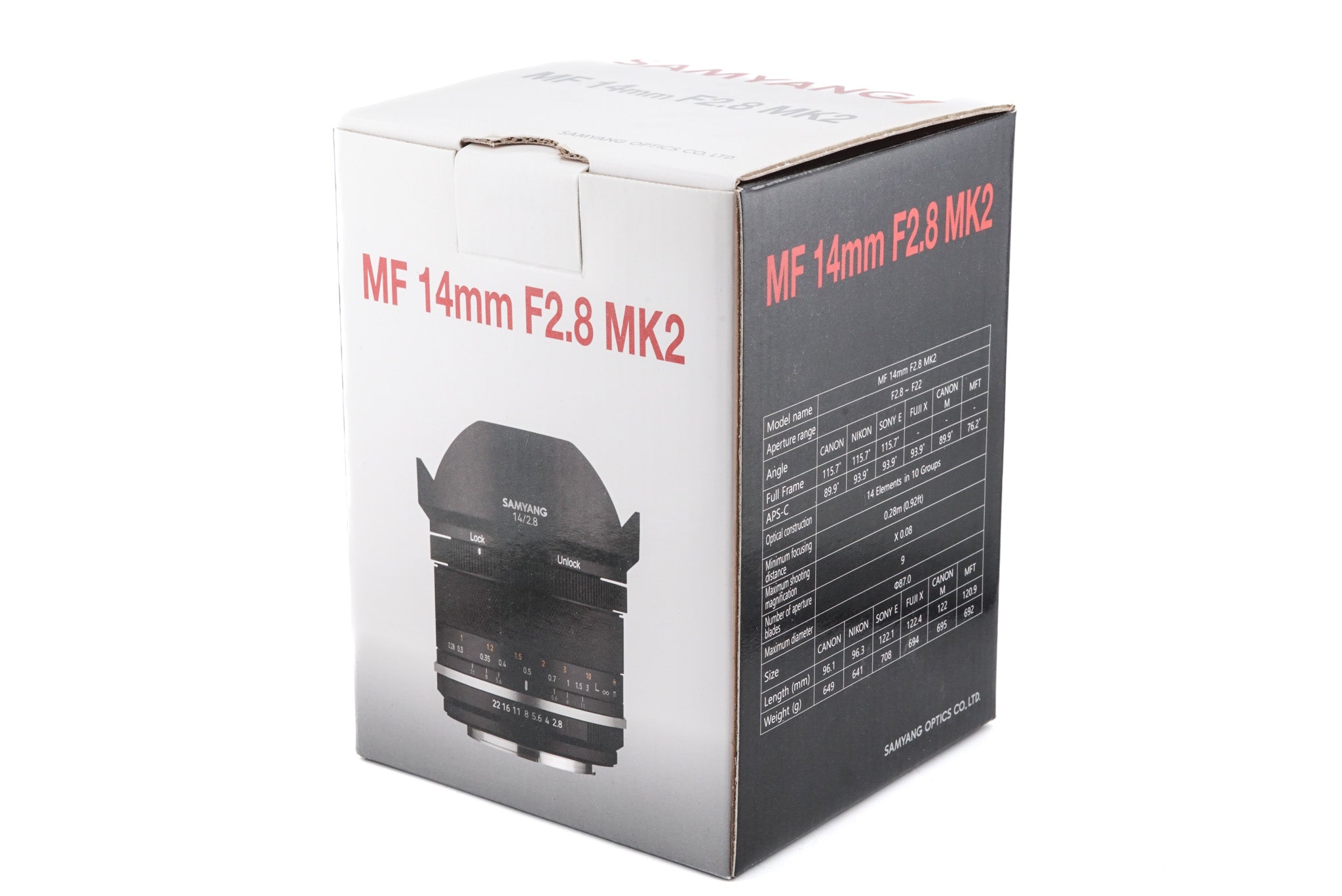 Samyang 14mm f2.8 Mk 2 MF