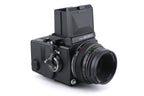 Zenza Bronica ETRS + 120 Film Back + 75mm f2.8 Zenzanon EII + Waist Level Finder