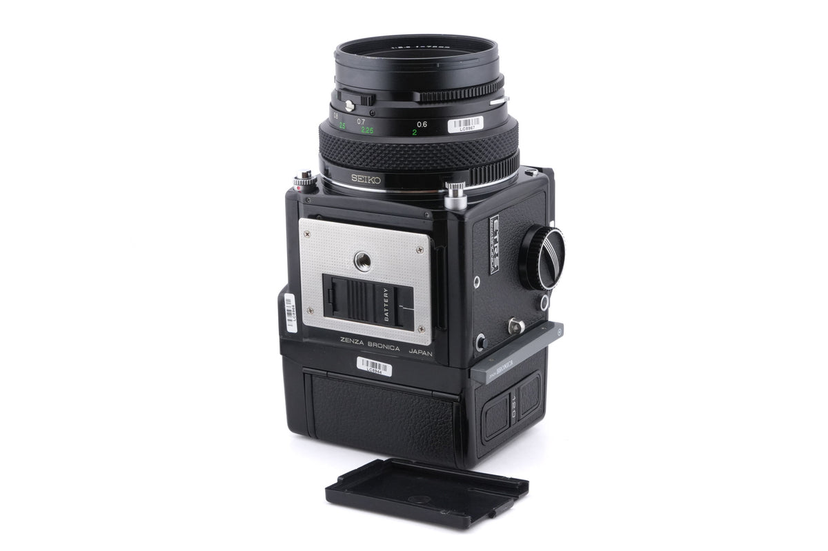 Zenza Bronica ETRS + 120 Film Back + 75mm f2.8 Zenzanon EII + Waist Level Finder