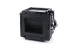 Zenza Bronica ETRS + 120 Film Back + 75mm f2.8 Zenzanon EII + Waist Level Finder