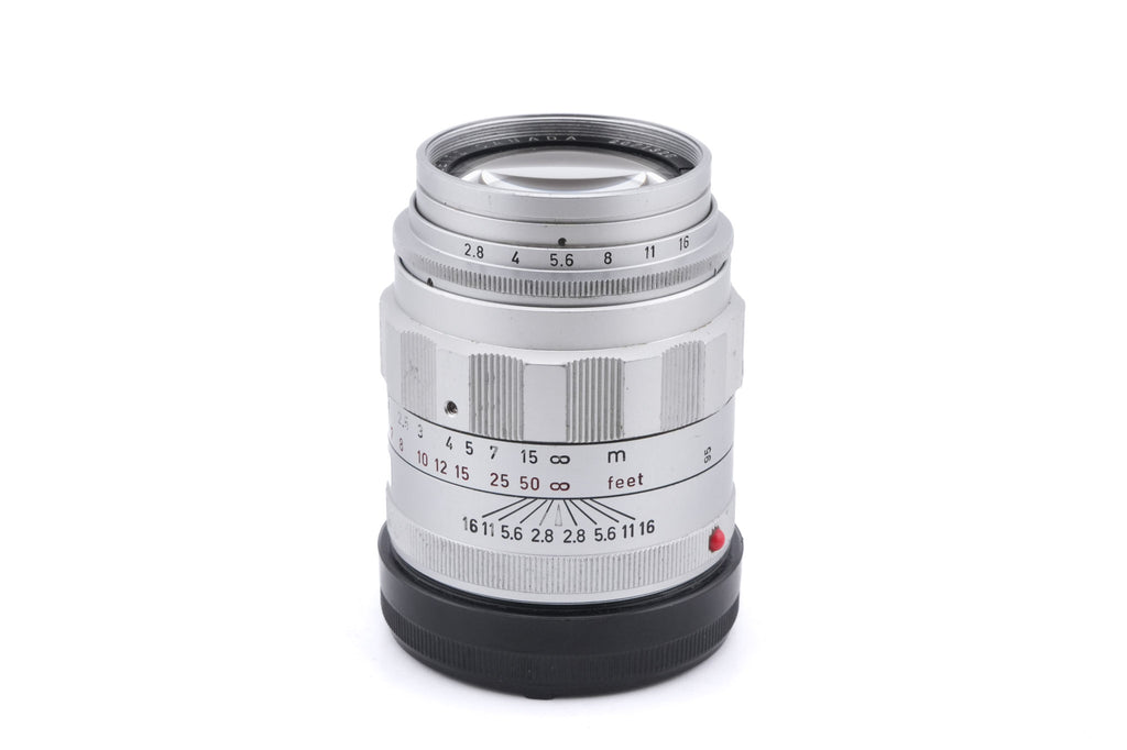 Leica 90mm f2.8 Tele-Elmarit (Silver, 11800) + Lens Hood (90mm f2.8-4 / 135mm f4-4.5) (IUFOO / 12575)