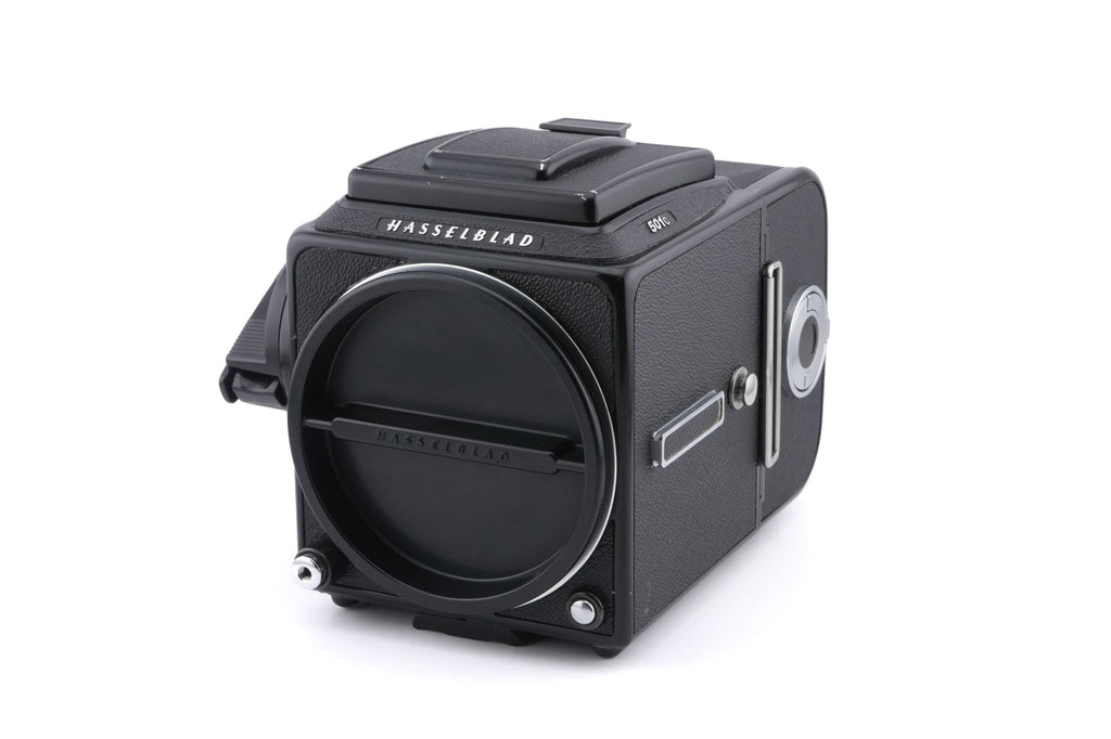 Hasselblad 501C (11045) + Waist Level Finder (New / Black, 42323) + A12N Film Magazine (30213) + Acute Matte Grid / Split Image Focusing Screen (42170)