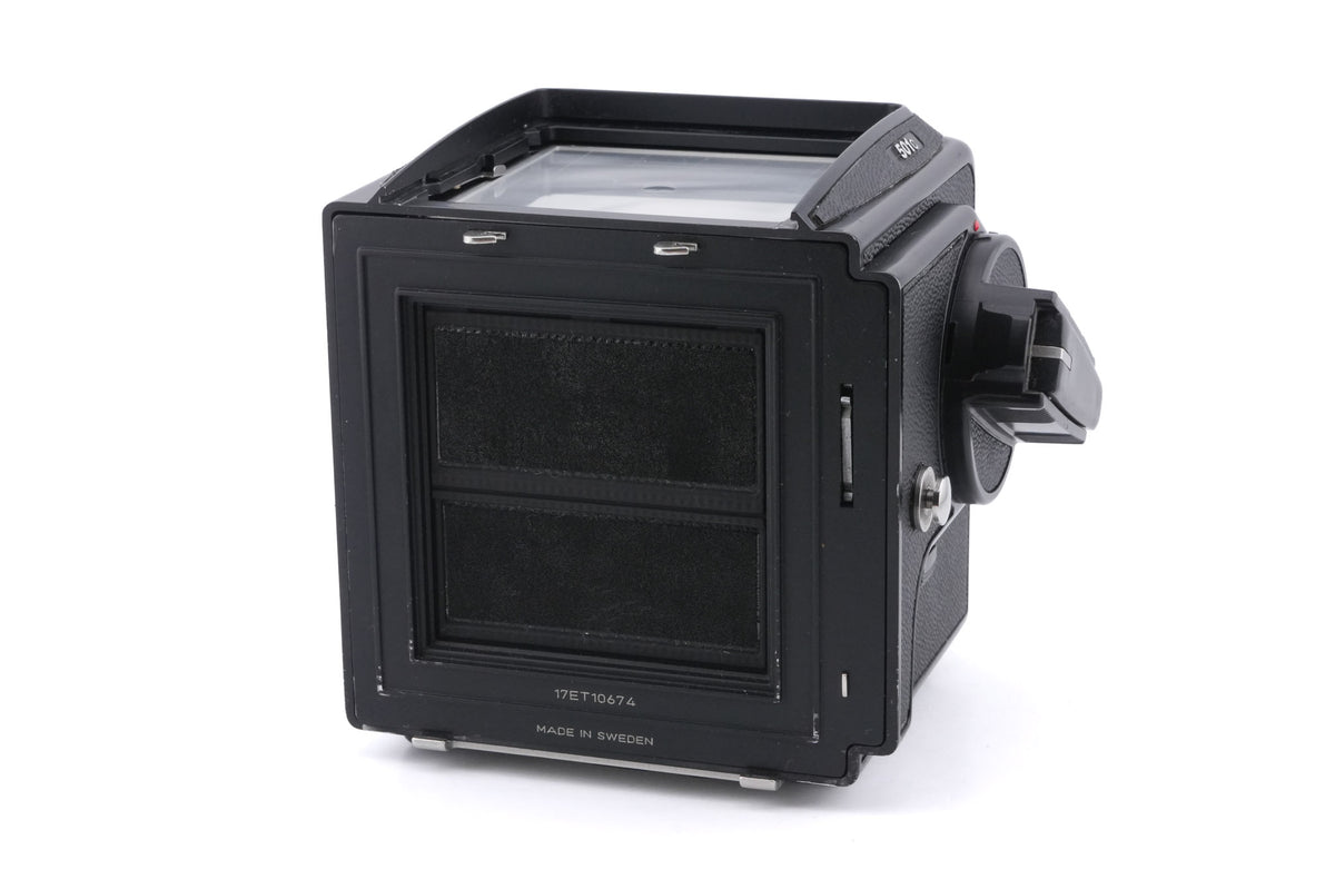 Hasselblad 501C (11045) + Waist Level Finder (New / Black, 42323) + A12N Film Magazine (30213) + Acute Matte Grid / Split Image Focusing Screen (42170)
