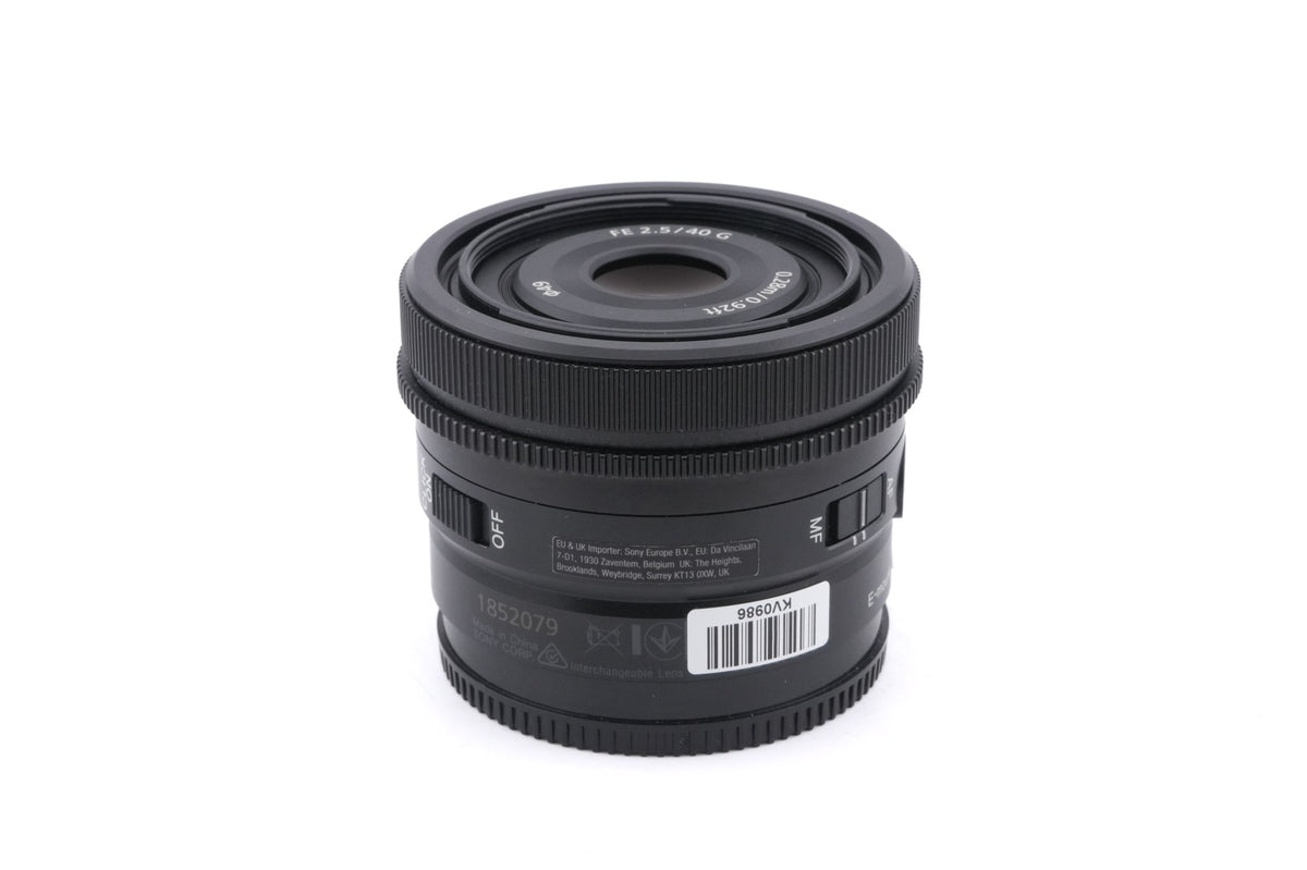 Sony 40mm f2.5 G (SEL40F25G)