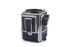 Hasselblad 503CX (Silver, 10026) + A12N Film Magazine + Waist Level Finder (New / Chrome, 42315) + Acute Matte Focusing Screen (42165)