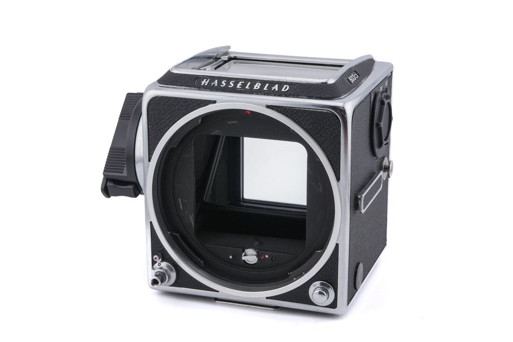 Hasselblad 503CX (Silver, 10026) + A12N Film Magazine + Waist Level Finder (New / Chrome, 42315) + Acute Matte Focusing Screen (42165)