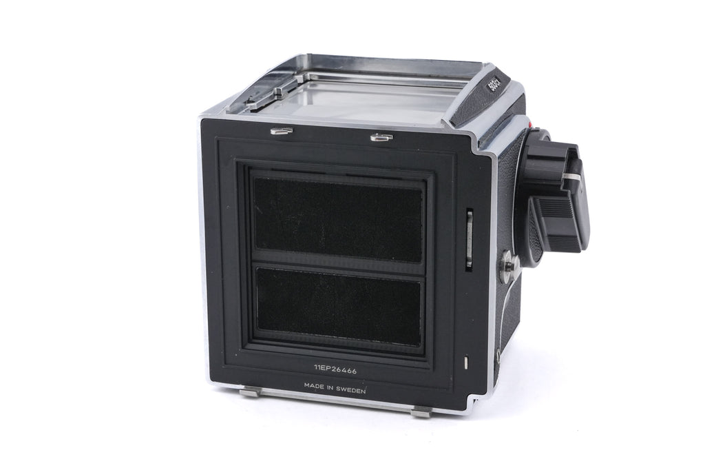 Hasselblad 503CX (Silver, 10026) + A12N Film Magazine + Waist Level Finder (New / Chrome, 42315) + Acute Matte Focusing Screen (42165)