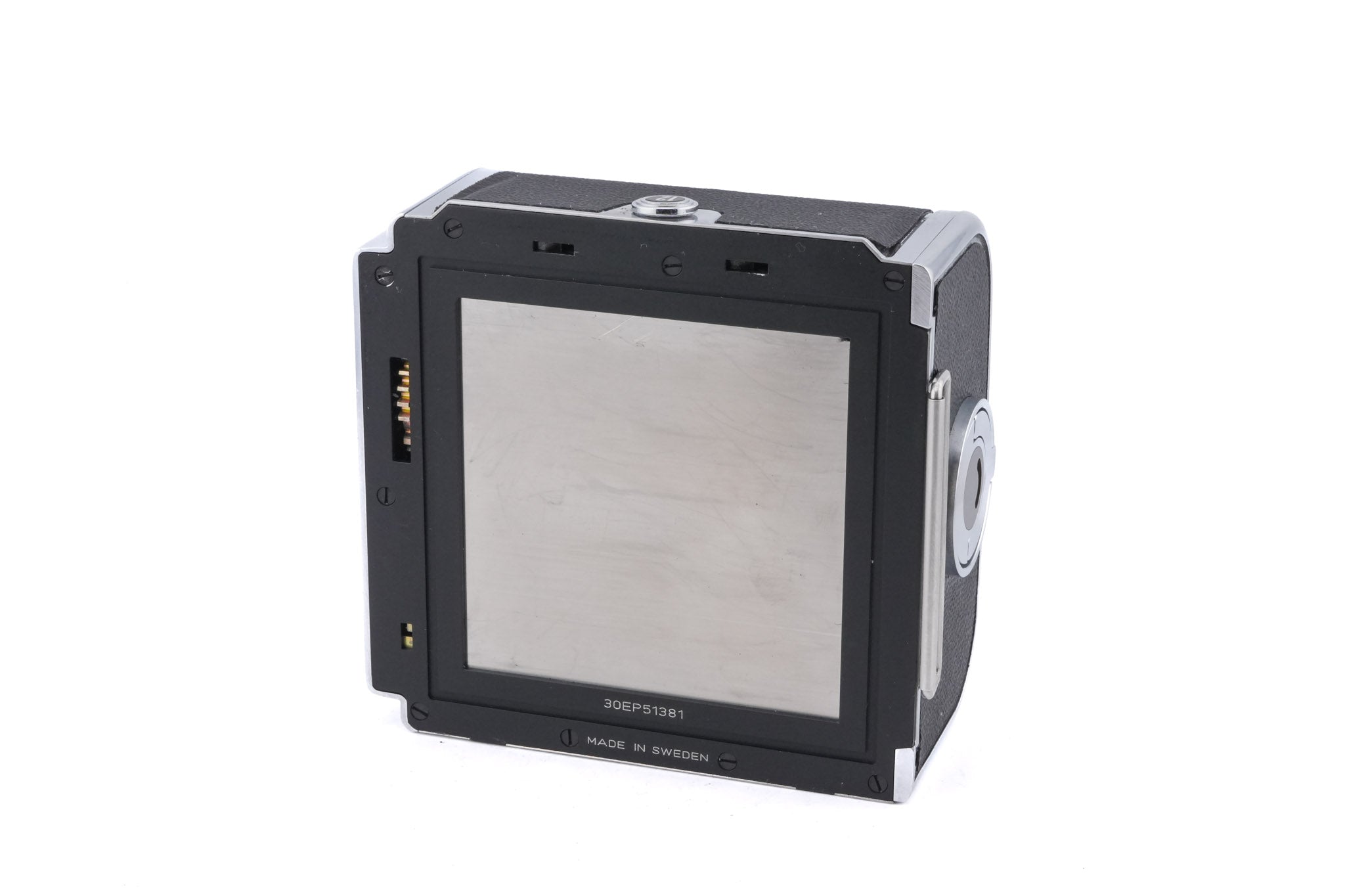 Hasselblad 503CX (Silver, 10026) + A12N Film Magazine + Waist Level Finder (New / Chrome, 42315) + Acute Matte Focusing Screen (42165)