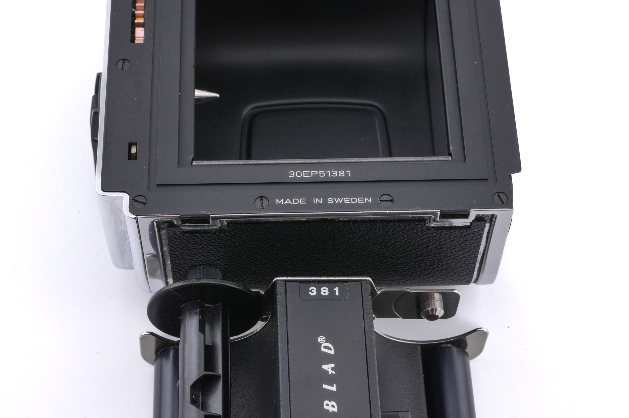 Hasselblad 503CX (Silver, 10026) + A12N Film Magazine + Waist Level Finder (New / Chrome, 42315) + Acute Matte Focusing Screen (42165)