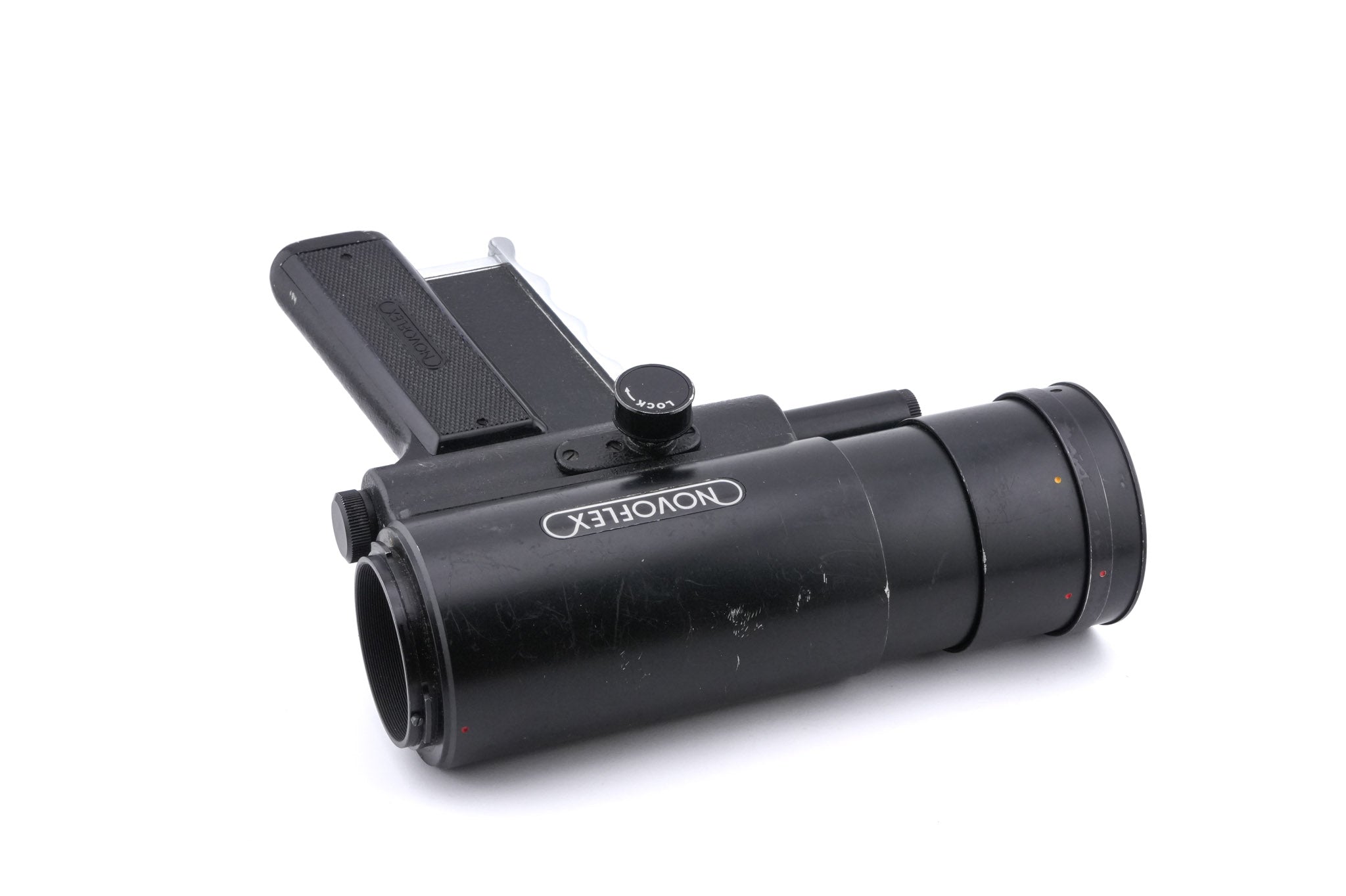 Novoflex 400mm f5.6 Noflexar (LINSE-400) + Follow Focus Pistol Grip (PIGRIFF) + OM - Focus Grip Adapter