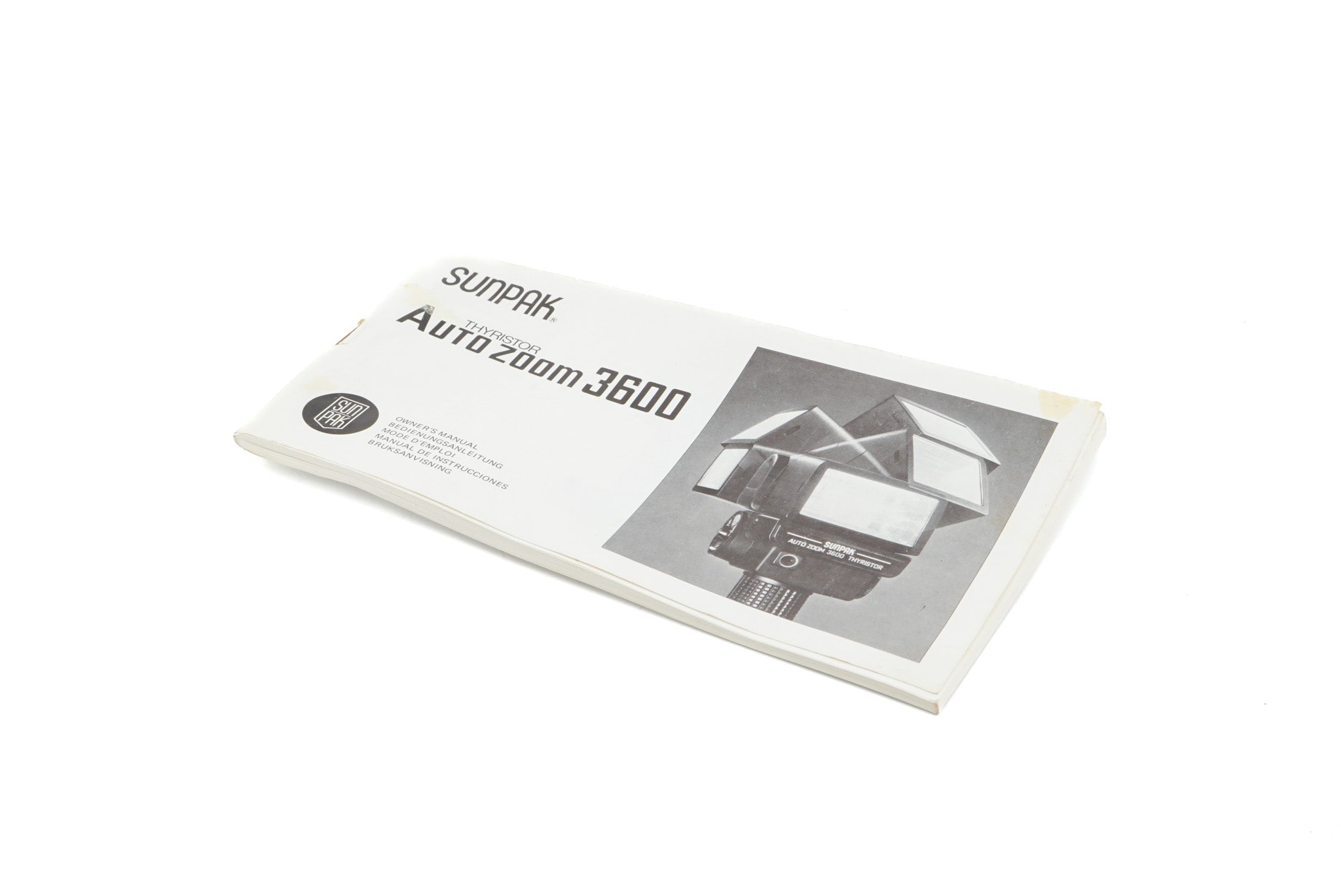 Sunpak Auto Zoom 3600 Thyristor Instructions