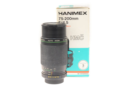 Hanimex 75-200mm f4.5 HMC