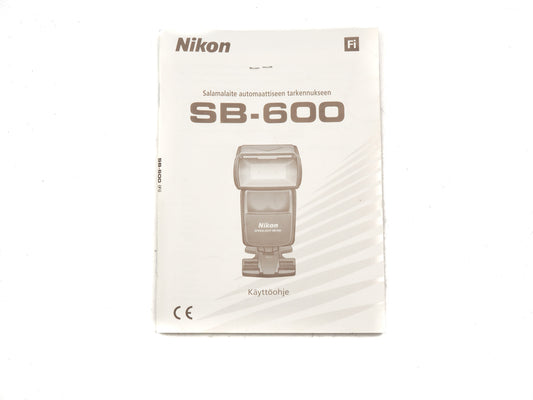 Nikon SB-600 Instructions