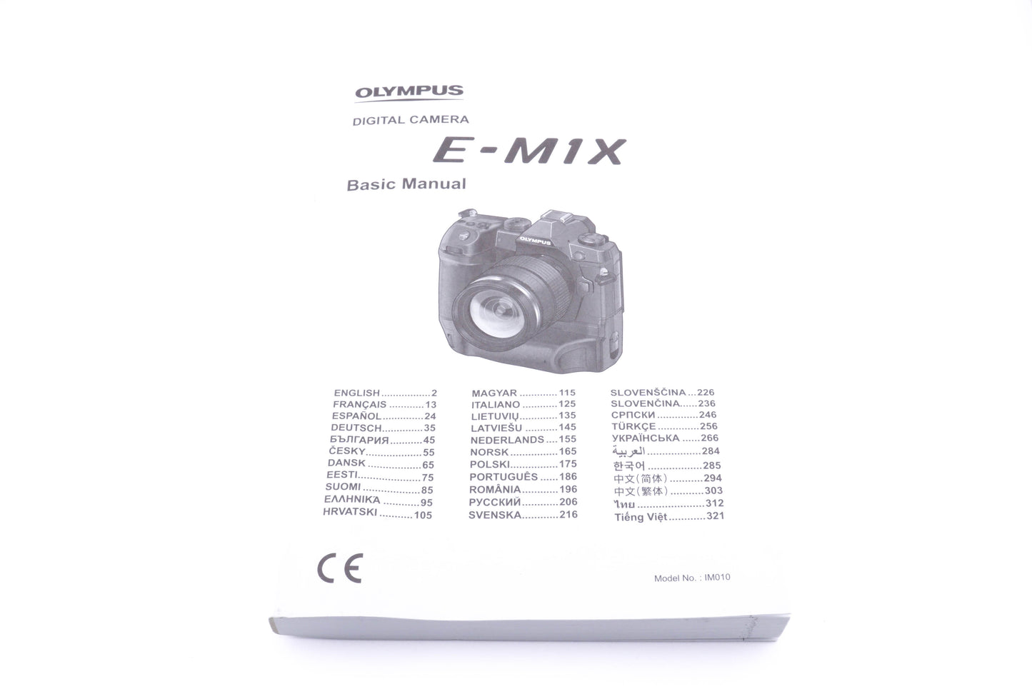 Olympus OM-D E-M1X Instructions