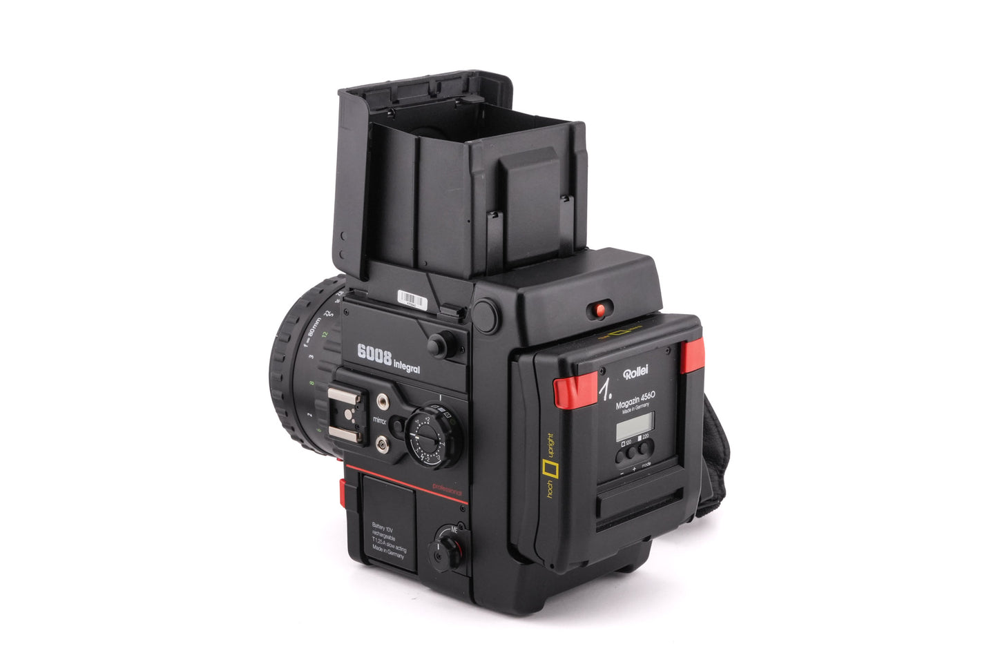 Rollei Rolleiflex 6008 Integral Professional + 80mm f2.8 Planar HFT EL + 4560 Film Magazine + Action Grip + 4560 Film Magazine + Rolleiflex Waist Level Finder + 4560 Film Magazine Adapter