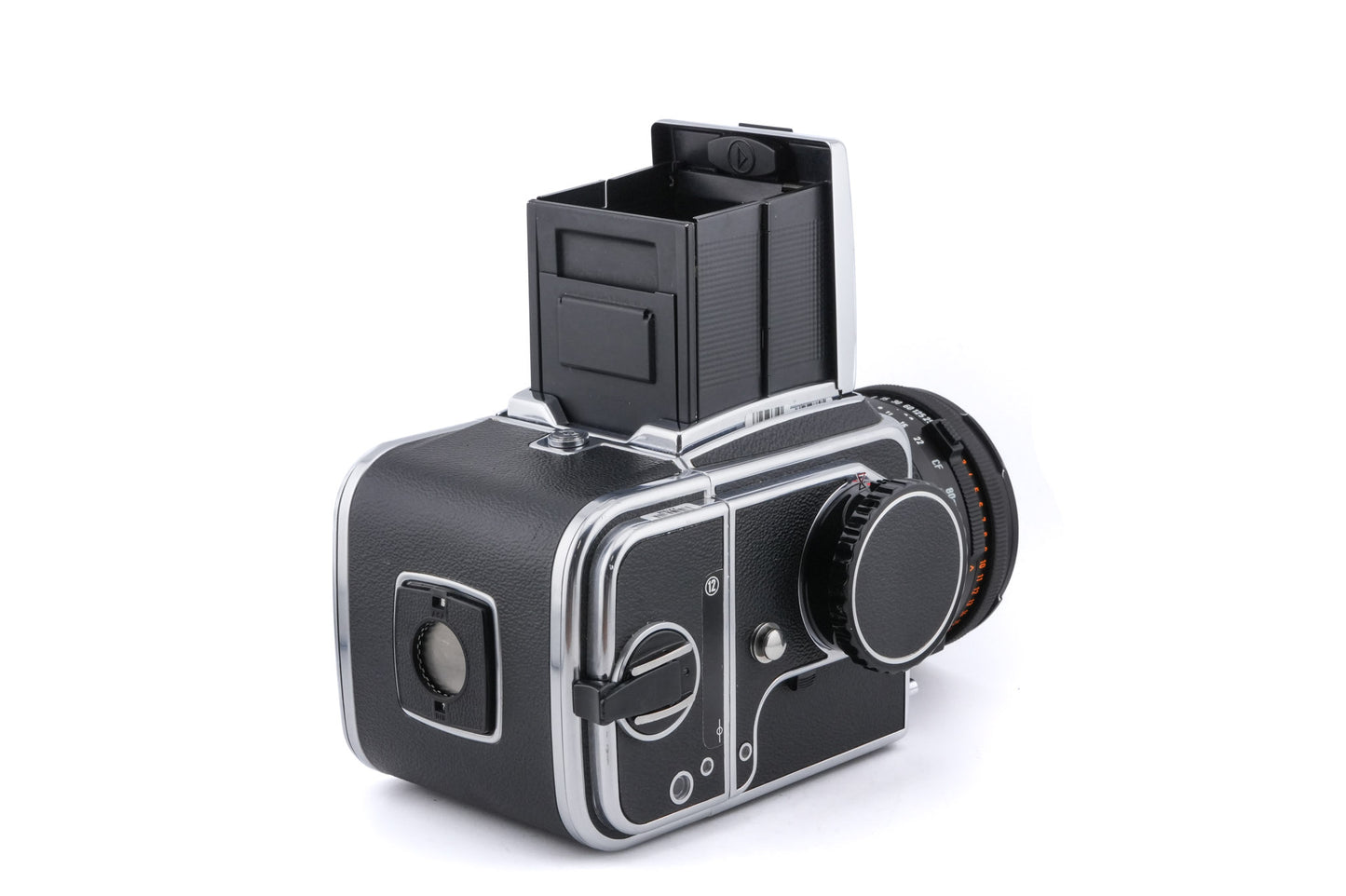 Hasselblad 500C/M (Silver, 10026) + A12 Film Magazine (Silver, 30074) + 80mm f2.8 Planar T* CF (20029) + Waist Level Finder (New / Chrome, 42315) + Standard Focusing Screen (42161)