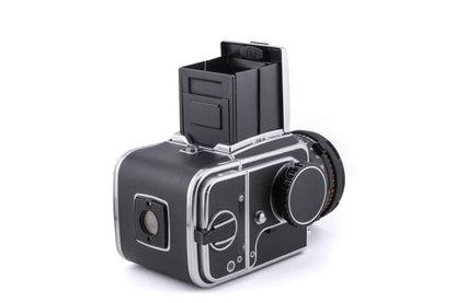 Hasselblad 500C/M (Silver, 10026) + A12 Film Magazine (Silver, 30074) + 80mm f2.8 Planar T* CF (20029) + Waist Level Finder (New / Chrome, 42315) + Standard Focusing Screen (42161)