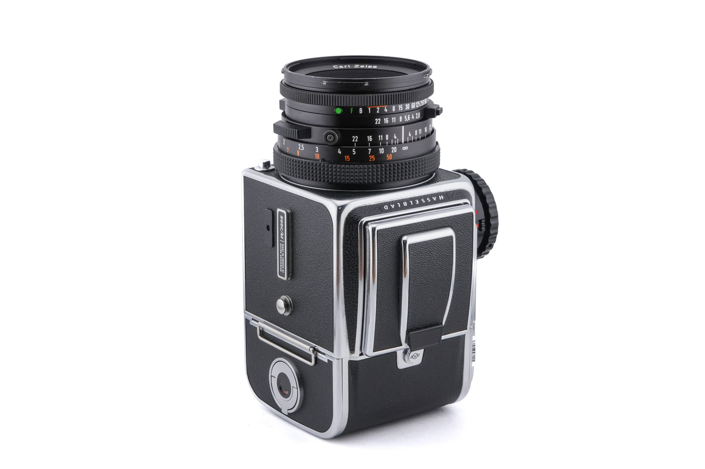 Hasselblad 500C/M (Silver, 10026) + A12 Film Magazine (Silver, 30074) + 80mm f2.8 Planar T* CF (20029) + Waist Level Finder (New / Chrome, 42315) + Standard Focusing Screen (42161)