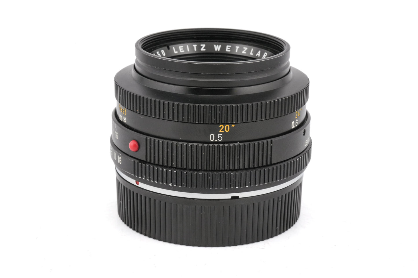 Leica 50mm f2 Summicron-R I (2-Cam) + Series 6 VI Filter Retaining Ring (14160) + Lens Hood R1:2/50 R1:2.8/35 (12564)