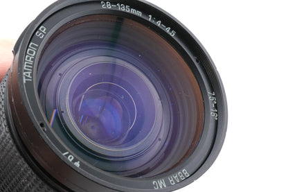 Tamron 28-135mm f4-4.5 SP BBAR MC 28A + Adaptall 2 - Minolta MD Adapter