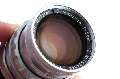 Leica 50mm f2 Summicron (Type II) (Silver, SOOIC-MS / SOSIC / 11118 / 11618 / 11818)
