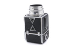 Hasselblad 1000F (8012) + 80mm f2.8 Tessar T Opton (OBTU / 8055) + 12 Film Magazine + Waist Level Finder (FUJUC)