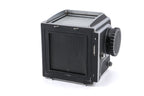 Hasselblad 1000F (8012) + 80mm f2.8 Tessar T Opton (OBTU / 8055) + 12 Film Magazine + Waist Level Finder (FUJUC)