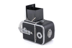 Hasselblad 1000F (8012) + Waist Level Finder (FUJUC) + 80mm f2.8 Tessar T Opton (OBTU / 8055) + 12 Film Magazine