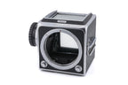 Hasselblad 1000F (8012) + Waist Level Finder (FUJUC) + 80mm f2.8 Tessar T Opton (OBTU / 8055) + 12 Film Magazine