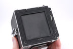 Hasselblad 1000F (8012) + Waist Level Finder (FUJUC) + 80mm f2.8 Tessar T Opton (OBTU / 8055) + 12 Film Magazine