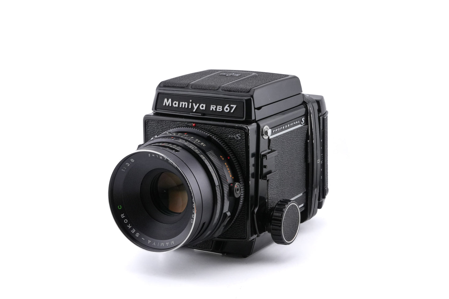 Mamiya RB67 Pro-S + Waist Level Finder + 127mm f3.8 Sekor C + 120 6x7 Pro-S Roll Film Holder