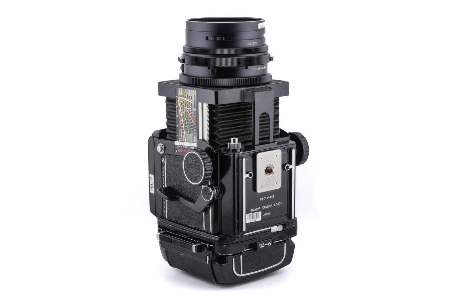 Mamiya RB67 Pro-S + Waist Level Finder + 127mm f3.8 Sekor C + 120 6x7 Pro-S Roll Film Holder