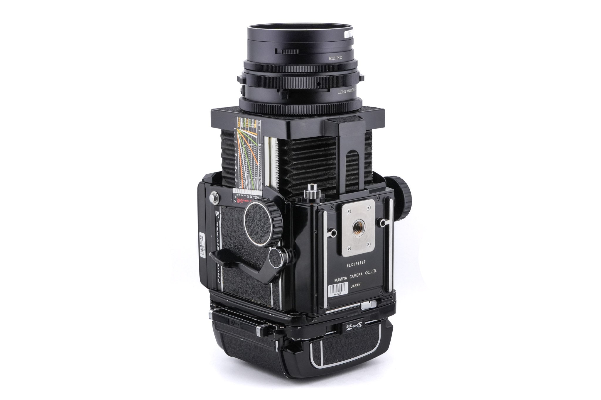 Mamiya RB67 Pro-S + Waist Level Finder + 127mm f3.8 Sekor C + 120 6x7 Pro-S Roll Film Holder