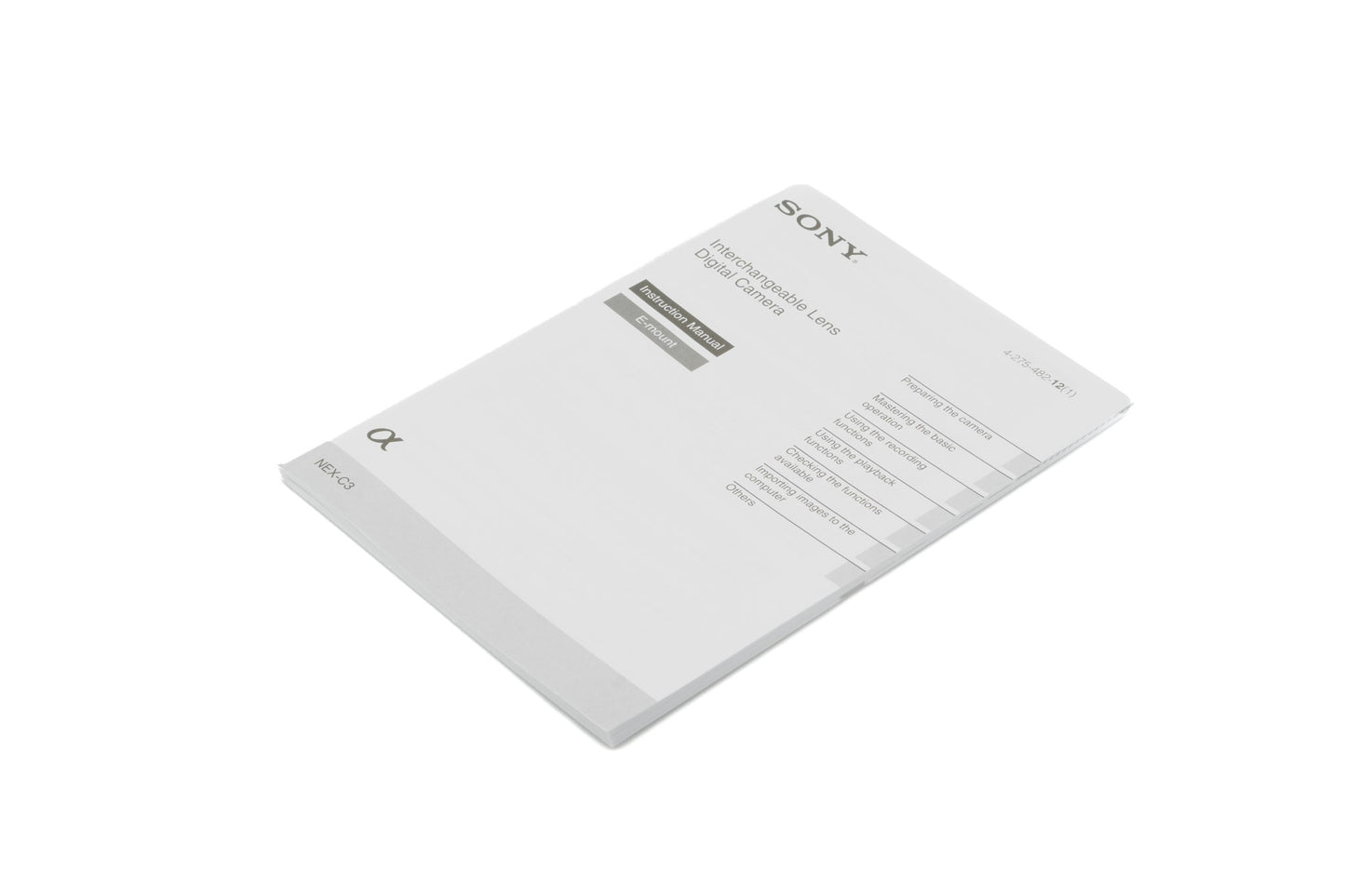 Sony NEX-C3 Instructions - Accessory