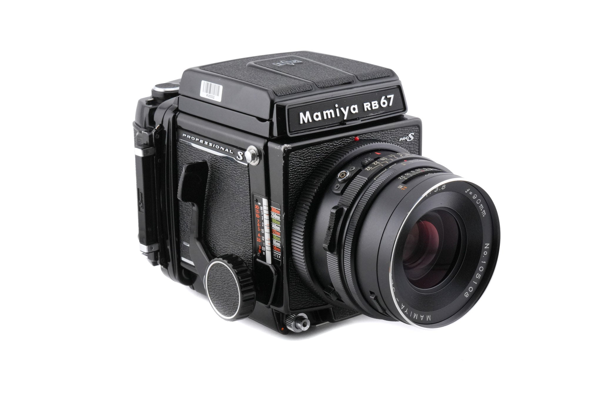 Mamiya RB67 Pro-S + Waist Level Finder + 120 6x7 Pro-S Roll Film Holder + 90mm f3.8 Sekor C