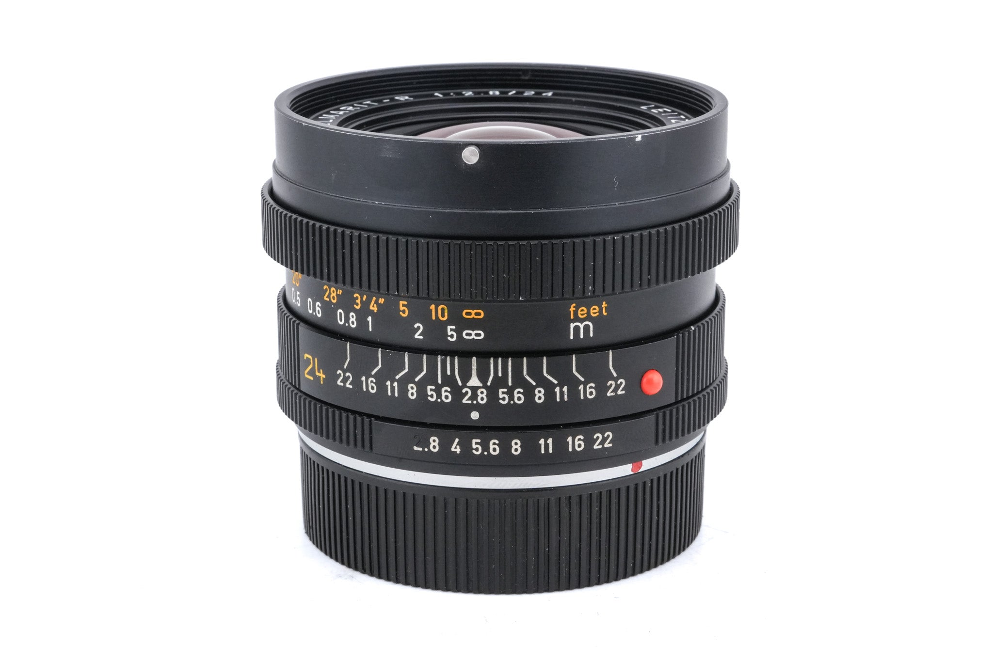 レンズ(単焦点) Leica ELMARIT-R 24mm F2.8 ROM Leica 24mm f2.8 Elmarit-R (3-Cam) (11221) - Lens – Kamerastore