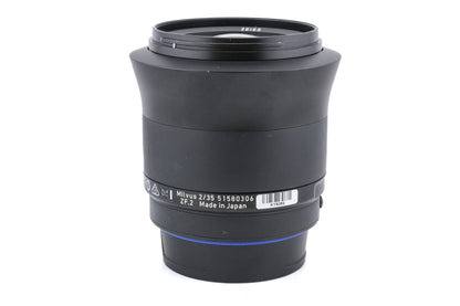 Carl Zeiss 35mm f2 Distagon Milvus T* ZF.2 AI-S