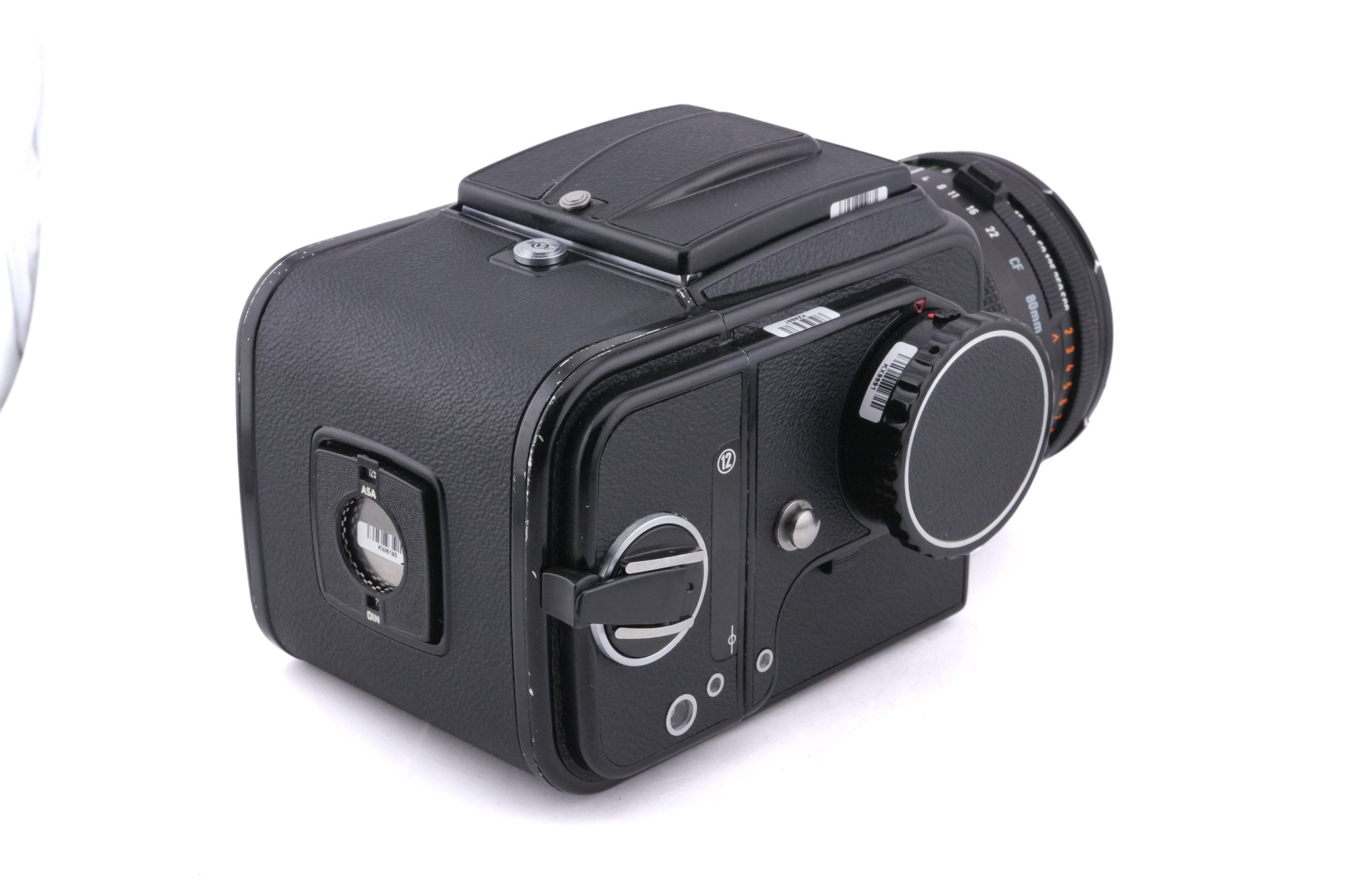 Hasselblad 500C/M (Black, 10170) + 80mm f2.8 Planar T* CF (20029) + Waist Level Finder (Old / Black, 42277) + Standard Winding Knob (44024) + A12 Film Magazine (Black, 30147) + Standard Focusing Screen (42161)