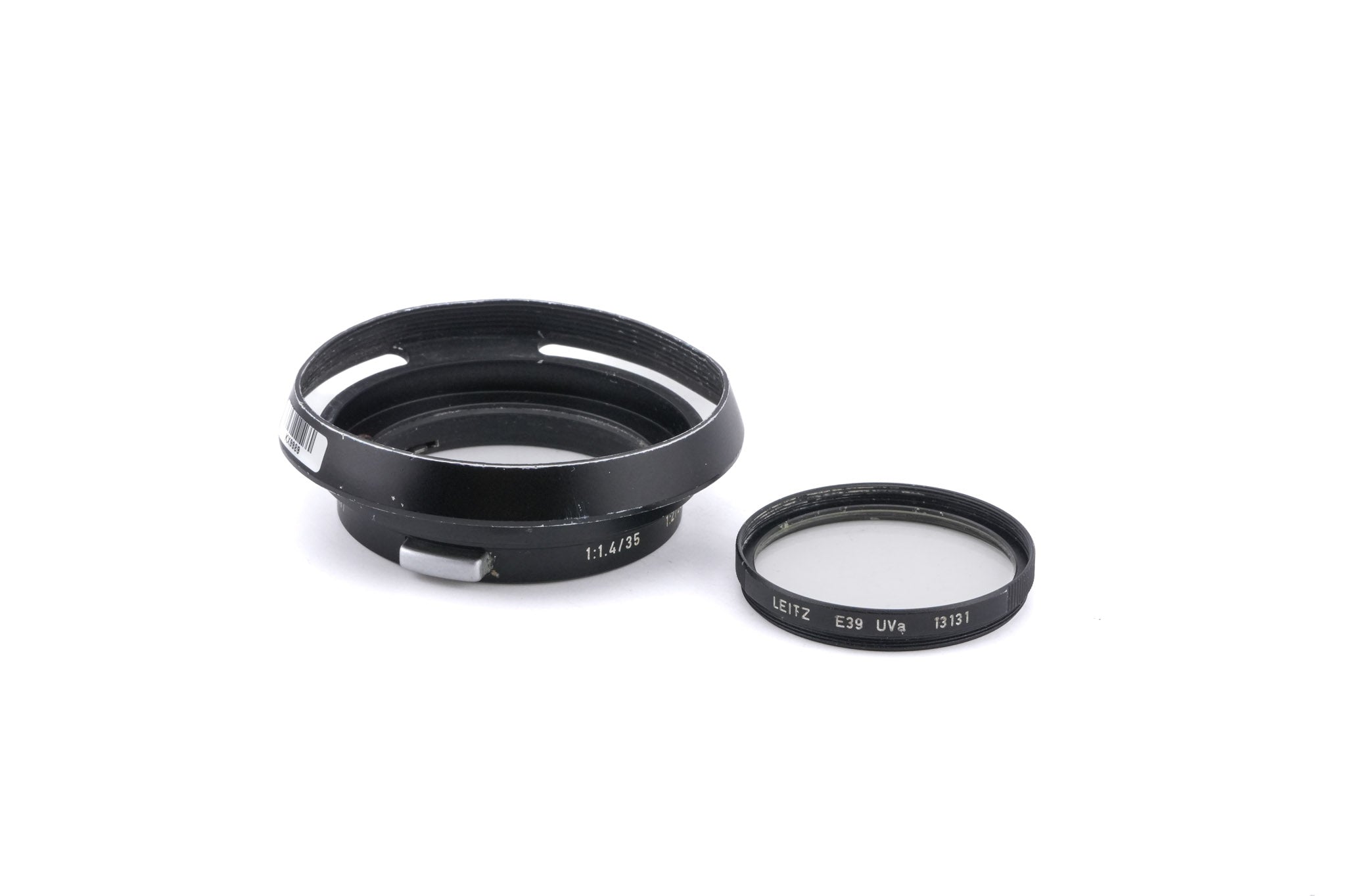 Leica 35mm f2 Summicron (Type III) (11309) + Lens Hood (35mm f1.4-2) (12504) + 39mm UVa Filter (Black, 13131)