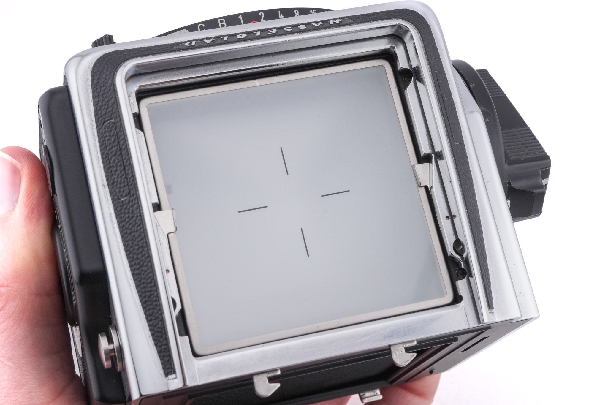 Hasselblad 201F (Silver, 10529) + Waist Level Finder (New / Chrome, 42315) + Standard Focusing Screen (42161)