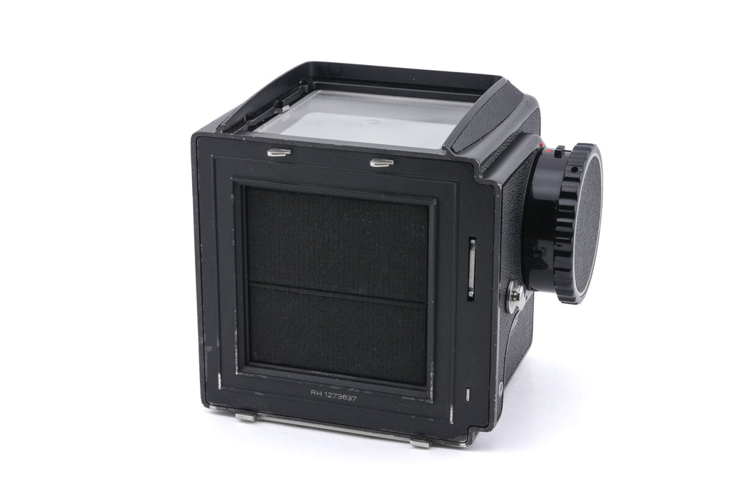 Hasselblad 500C/M (Black, 10170) + Acute Matte D Grid / Split Image Focusing Screen (42217) + A12N Film Magazine + 80mm f2.8 Planar T* C (Black, 20028) + Waist Level Finder (New / Black, 42323)