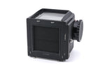 Hasselblad 500C/M (Black, 10170) + Acute Matte D Grid / Split Image Focusing Screen (42217) + A12N Film Magazine + 80mm f2.8 Planar T* C (Black, 20028) + Waist Level Finder (New / Black, 42323)