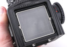 Hasselblad 500C/M (Black, 10170) + Acute Matte D Grid / Split Image Focusing Screen (42217) + A12N Film Magazine + 80mm f2.8 Planar T* C (Black, 20028) + Waist Level Finder (New / Black, 42323)