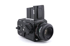 Hasselblad 201F (Black, 10532) + A12N Film Magazine + 80mm f2.8 Planar T* F (20400) + Waist Level Finder (New / Black, 42323) + Acute Matte Focusing Screen (42165)