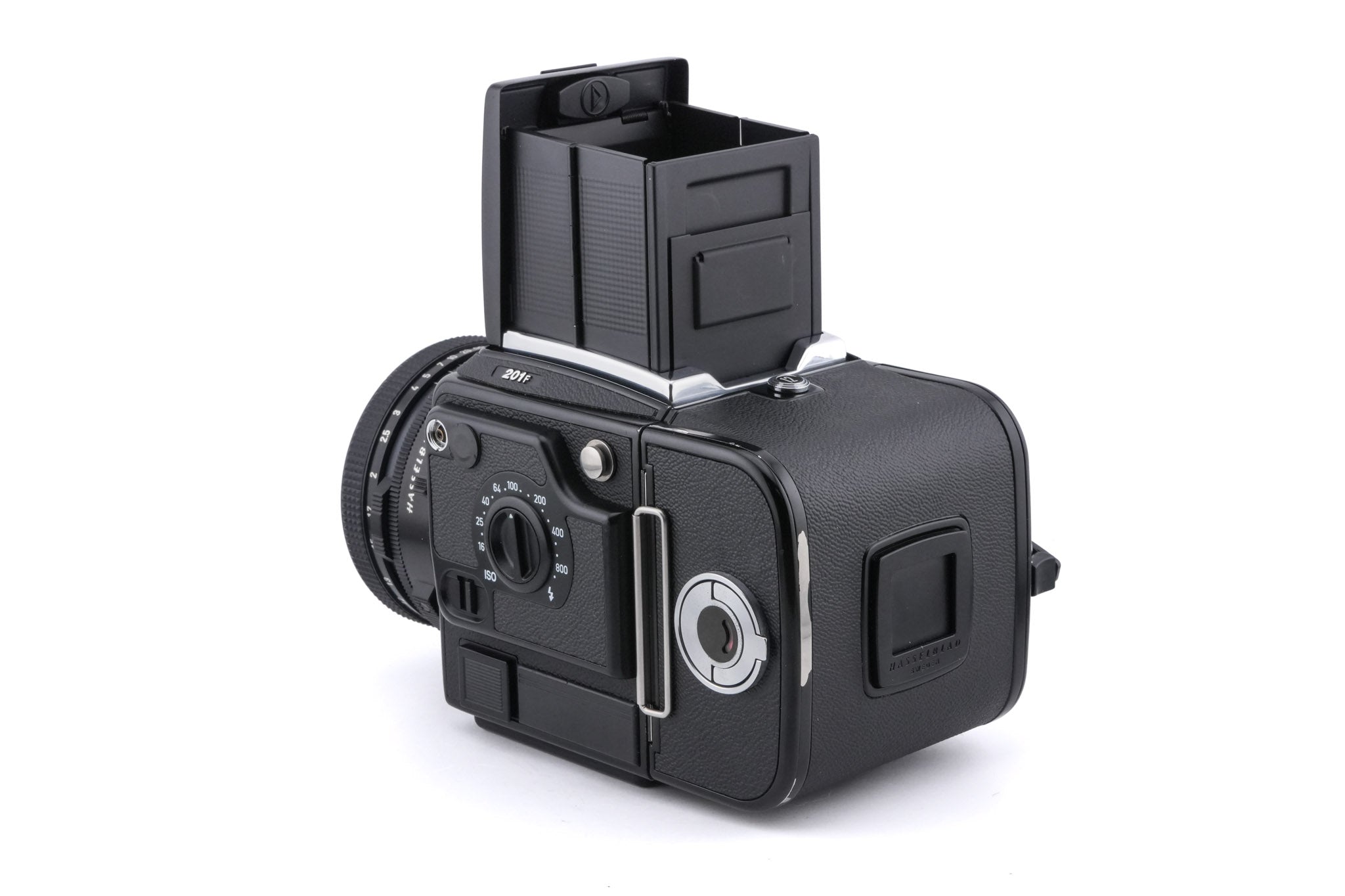 Hasselblad 201F (Black, 10532) + A12N Film Magazine + 80mm f2.8 Planar T* F (20400) + Waist Level Finder (New / Black, 42323) + Acute Matte Focusing Screen (42165)