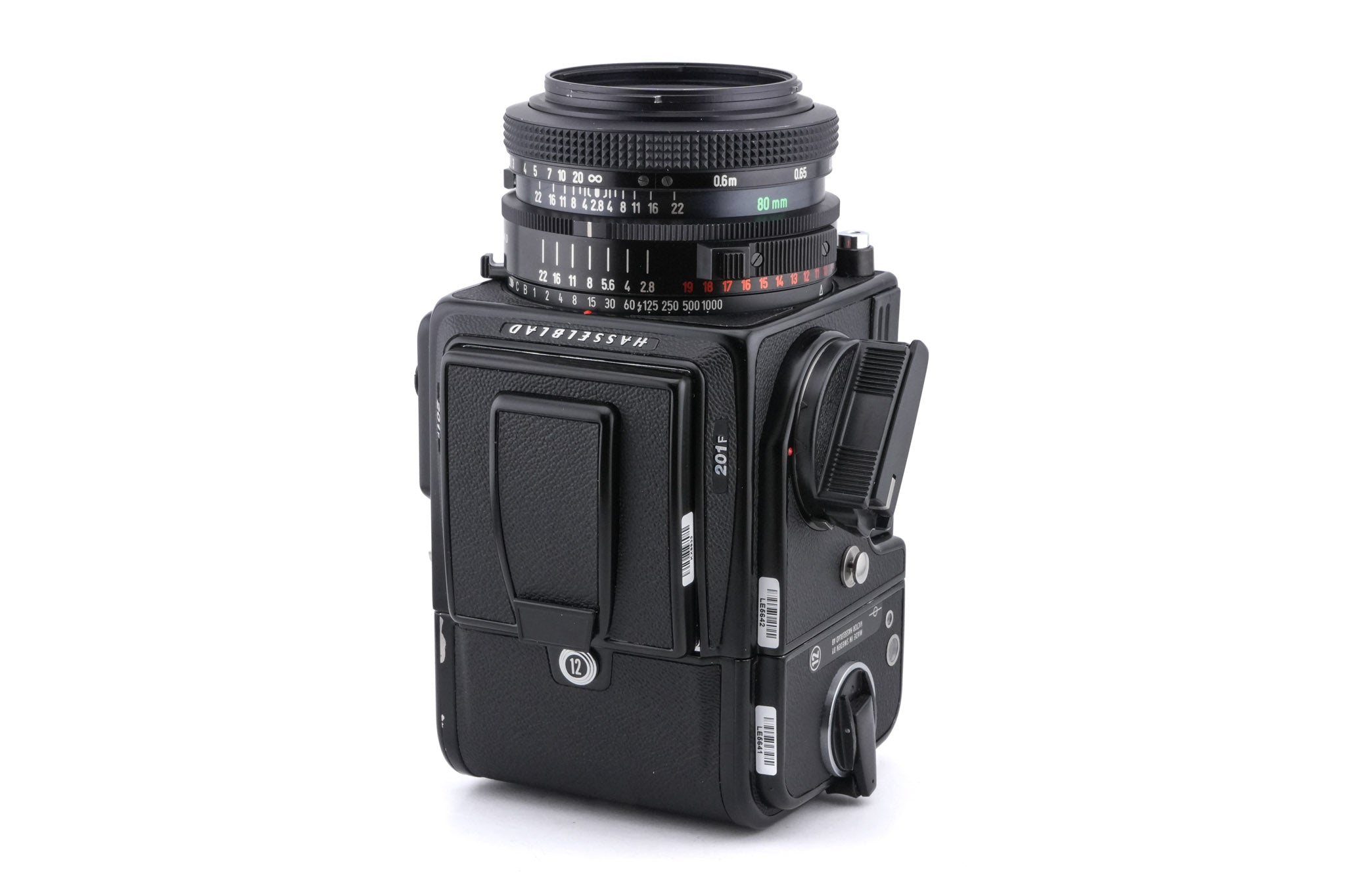 Hasselblad 201F (Black, 10532) + A12N Film Magazine + 80mm f2.8 Planar T* F (20400) + Waist Level Finder (New / Black, 42323) + Acute Matte Focusing Screen (42165)